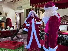 Granny Peggy Sue Christmas Peg Suck & Cum In Mouth