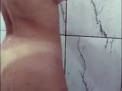 i took a shower and masturbated with huge tits
