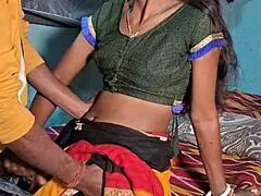 Watch this hot bhabhi get fucked in her saree with dirty talk and doggystyle!