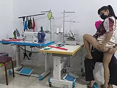 Wow, This Intense Seduction in the Sewing Workshop with Ebony Latina Amateurs Is So Sexy!