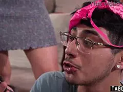 Panties stealer, are you ready for this reverse gangbang by hot neighborhood milfs?