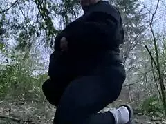 Sexy bbw gets backshots in forest sunset 😘 with big cock