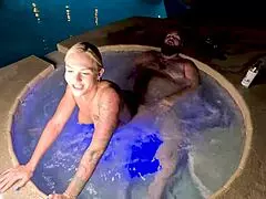 Does blonde wife deliah grace enjoy hot tub sex?