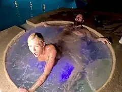 Does blonde wife deliah grace enjoy hot tub sex?