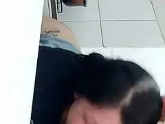 Cooking led to passionate fucking and cum filling.