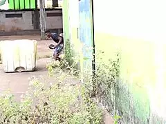 surprise my milf neighbor masturbating in the garage with a dildo