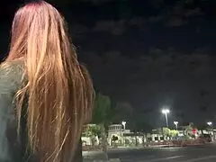 Artemisia Love smokes outdoors in Los Angeles at night