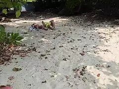 the stepmom and stepdaughter get picked up on the beach for risky fun