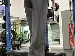 milf gym life with huge tits and ass in leggings?