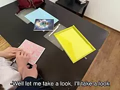 that lustful student sure knows how to pass the exam with all those taboo tricks