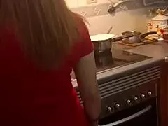 best kitchen fuck with stepmother in lingerie 😍