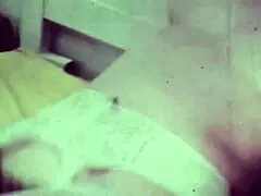 A vintage interracial taboo scene from dark lantern london in retro style.