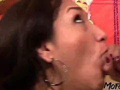 I see the amateur model getting her mouth fucked by a huge cock