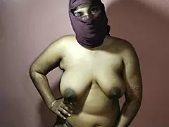 Stepmom gives back massage to stepson with big natural tits 😊