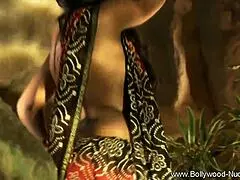 this brunette milf performs an arousing seductive sex ritual, ripping clothes and undressing slowly