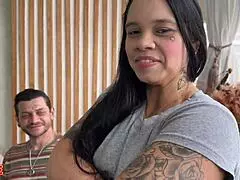 milf fitness fucking big cock lover while husband watches, oh wow