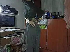 Hot alubna enjoys penetration during chores