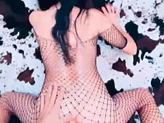 I obeyed, my chest raised, legs shakin' with tension, ass up for anal fucking, tits bouncin' in stockings, pov view of her wet pussy