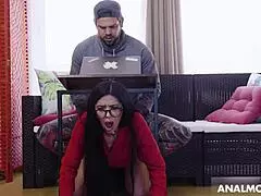 Man, That Cheating Stepmom Bribes Her Stepson With Anal!