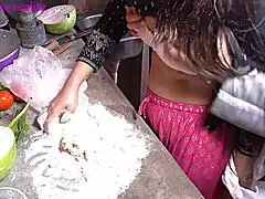 Desi Indian kitchen action in Hindi, so hot and dirty