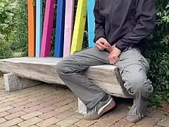 you crave it in your big hairy ass but only receive a dirty handjob outdoors