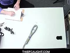 Honey Blossom and Nikki Peach caught in threesome with officer!