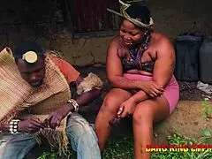 stepmother showed me her naked body and gets her juicy wet pussy deeply fucked after bush hunting job