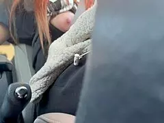 italian big tits milf artemisia love flashes her tits while driving with long hair fetish