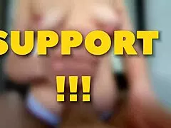 Ruining male orgasm with teasing handjob and squirting contest 😈