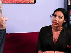 MILF Seduces Wanker in Voyeur CFNM Scene to Wank on Her