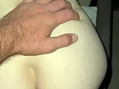 The couple tries fucking for the first time on the hotel balcony.