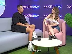 Hot Latina Milf Interview Turns Wild Threesome With Kissing And Fucking