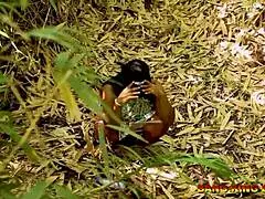 Hardcore sex under bamboo tree!