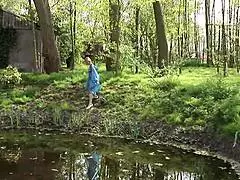 deniska plays perverted games with masked men