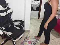 At Home, Latina Whore Sucks Cock While Husband's Away - Part 1