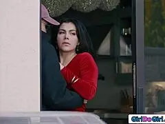 Is That Busty Petite Italian Lesbian Cheating with Strapon Fucking Mistress?