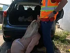i got thick blonde milf fucked by roadside assistance...