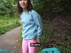 public agent - fitness milf public blowjob outdoor sex kristina grace hard fast pov fuck