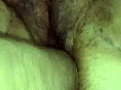 fat hairy pussy gets fist fucked closeup