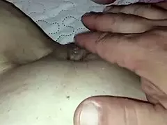 Quick Slap on Pregnant Milf's Pussy