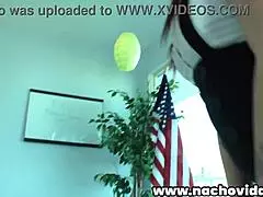 Preparation and behind the scenes of the scene where after a consultation in his office nacho starts making her wear a rubber pig nose while she drools and sucks his huge cock