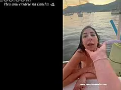 Renatinha mello celebrates her birthday with hot moments on the boat in angra dos reis.