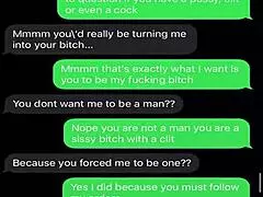 sexting to emasculate my sissy bitch 😈