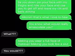 sexting to emasculate my sissy bitch 😈