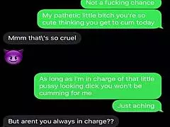sexting to emasculate my sissy bitch 😈