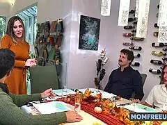 step moms thanksgiving gangbang with aderes quin