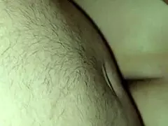 I'm filling the milf's big white ass with cum, creampie style.