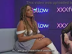 Latina milf Carla Morelli has interview with Maxx Betancur and Dani Ortiz.