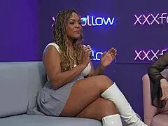 Latina milf Carla Morelli has interview with Maxx Betancur and Dani Ortiz.