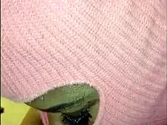 she blows bubbles with my cum after sucking my dick so good in deepthroat